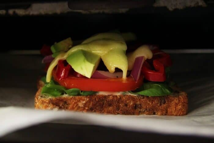 Open Faced Mexican Inspired Sandwich