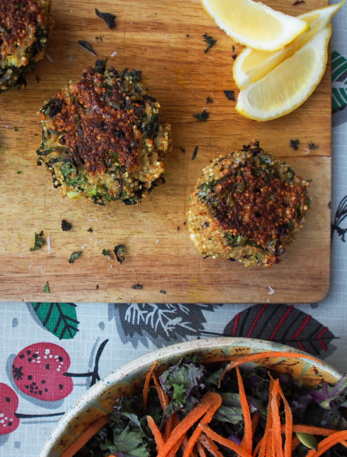 Healthy Baked Kale and Quinoa Patties