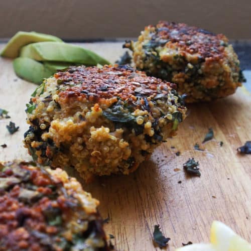 Healthy Baked Kale and Quinoa Patties