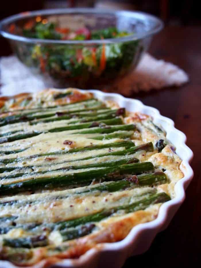 The Health Benefits of Eggs - Spring No Crust Asparagus Quiche with Cottage Cheese Recipe