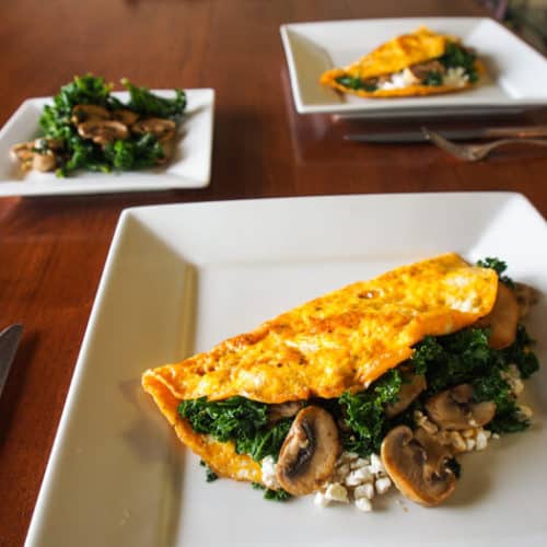 Recipe for Simple High Protein Cottage Cheese Omelette