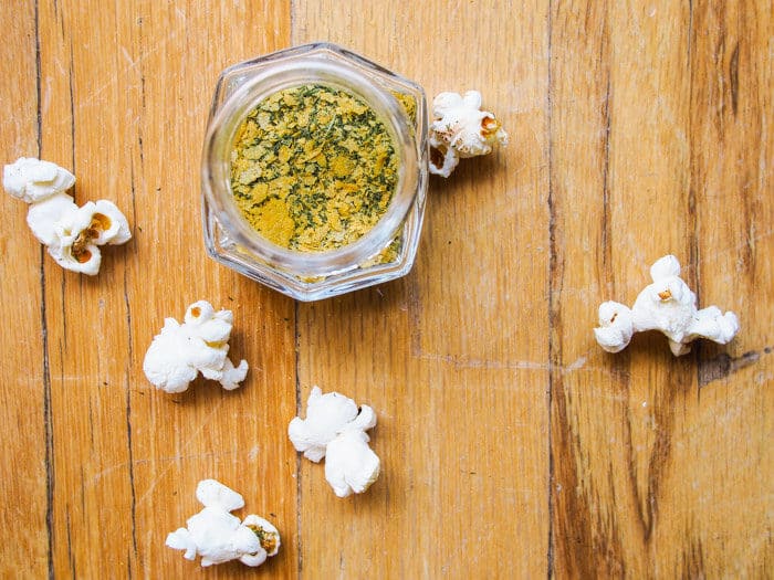 Vegan Nutritional Yeast and Dill Popcorn - 100 Calorie Snack