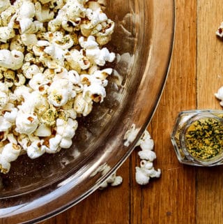 Nutritional Yeast and Dill Popcorn - 100 Calorie Snack - Vegan and Gluten-Free