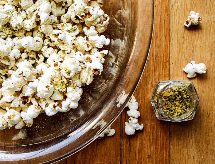Nutritional Yeast and Dill Popcorn - 100 Calorie Snack - Vegan and Gluten-Free