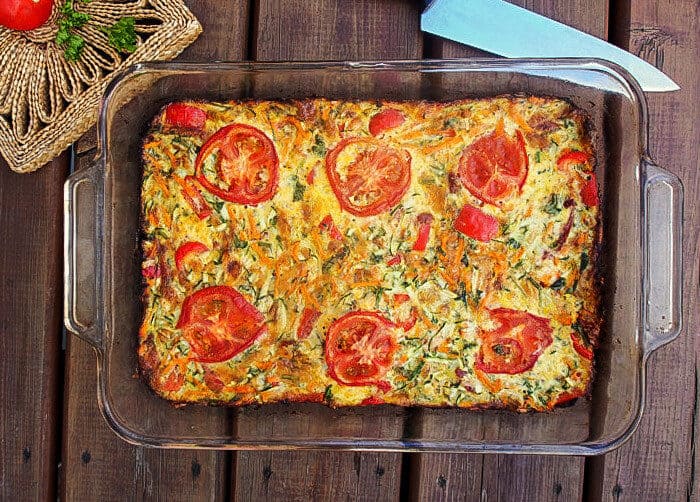 Health Benefits of Eggs - A simple Crust-Free Vegetable Quiche - Gluten-free