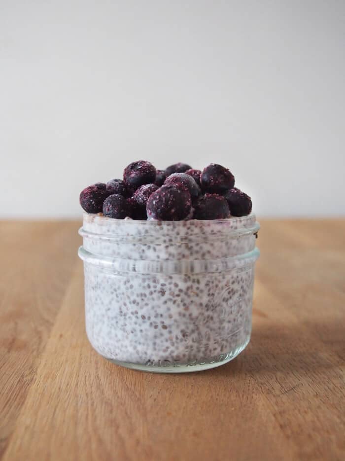 Recipe for High Protein Blueberry Kefir Post Workout Smoothie