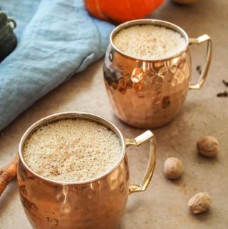 Pumpkin Spiced Latte in Moscow Mule Copper Mug