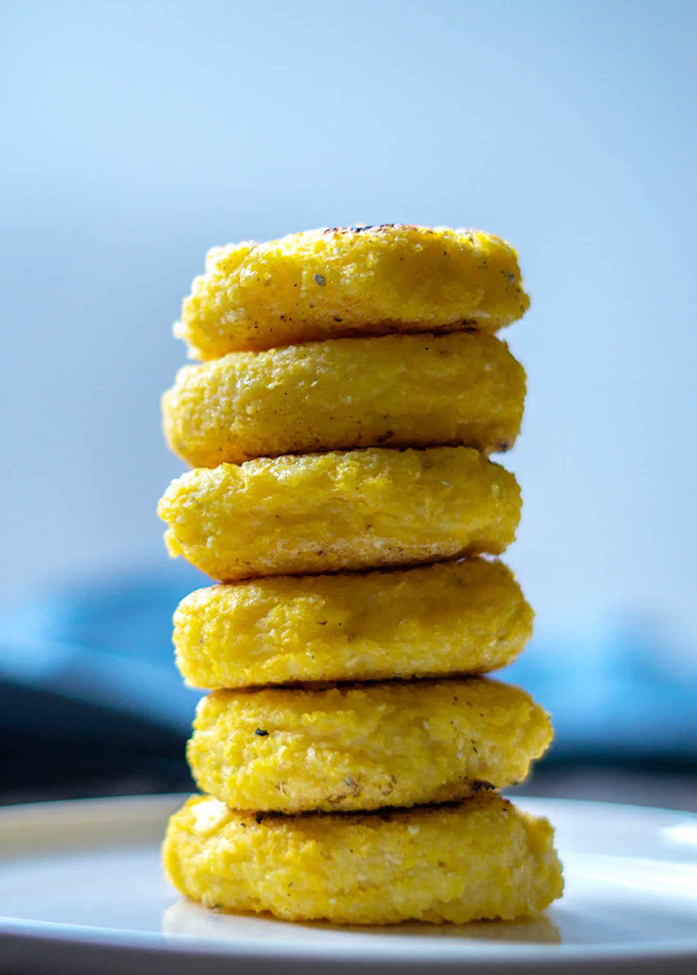 stacked corn patties